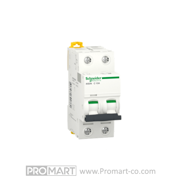 Schneider Miniature Circuit Breaker, Acti9 IK60N, 2P, 32 A, C Curve, 6000 A