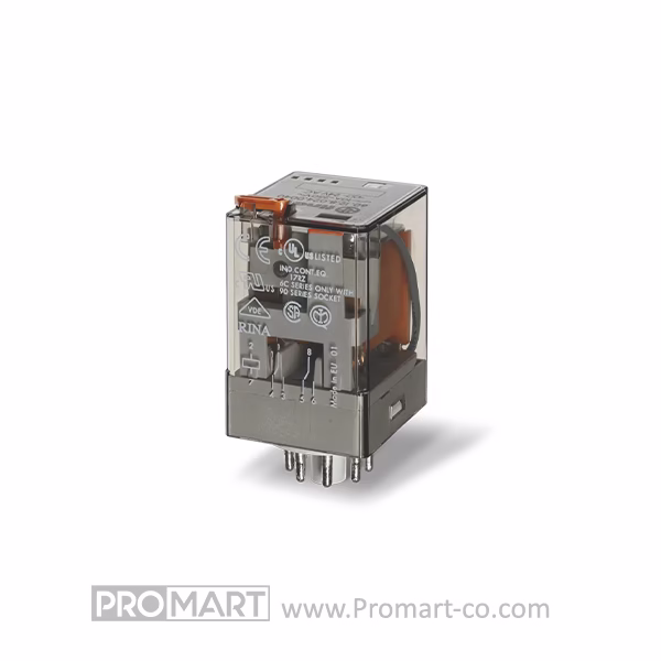 Finder 24V DC Three Contact Glass Relay